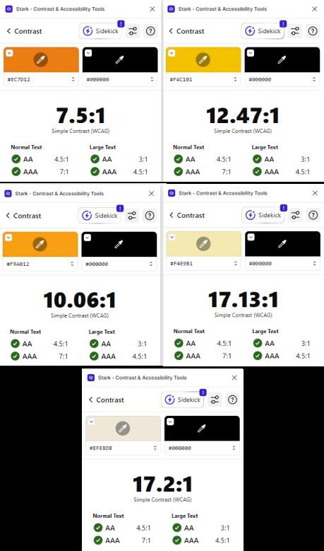 Stark color accessibility contrast testing results