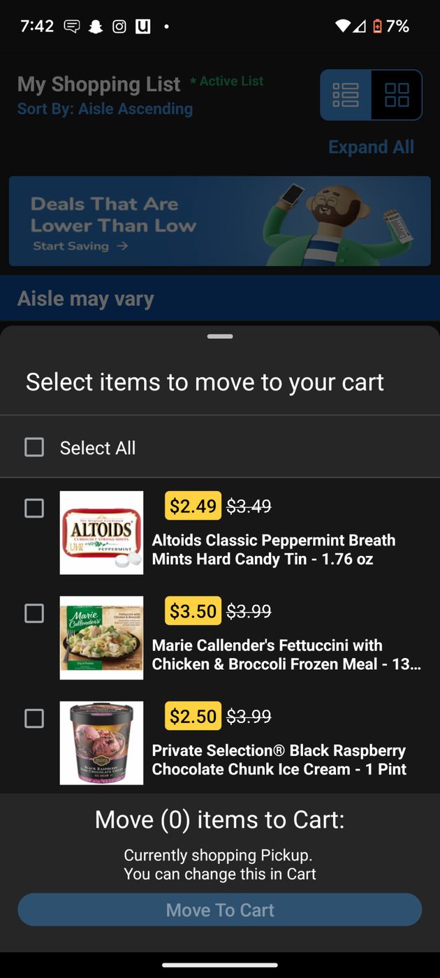 Kroger app competitor screenshots